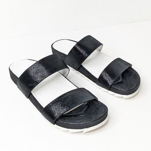 J/Slides Edie Slide Sandals, Black, Women's 7